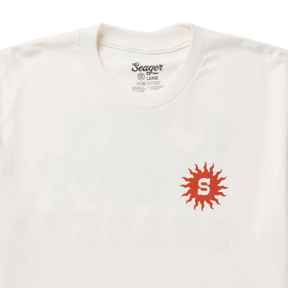 Seager Baja Mens Tee, Vintage White, view 4