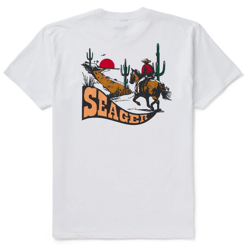 Seager Long Ride Mens Tee, White