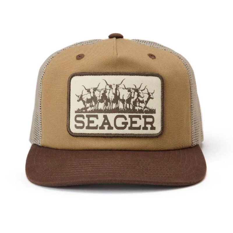 Seager The Heard Trucker Hat, Tan/Brown Twill