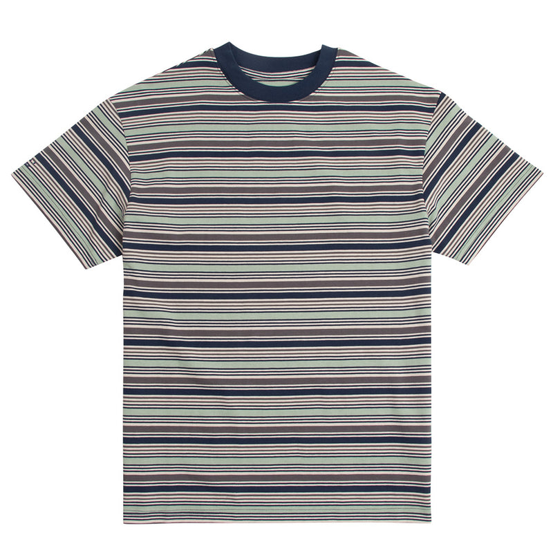Critical Slide Society Sun Cured Stripe Mens Tee, Blue