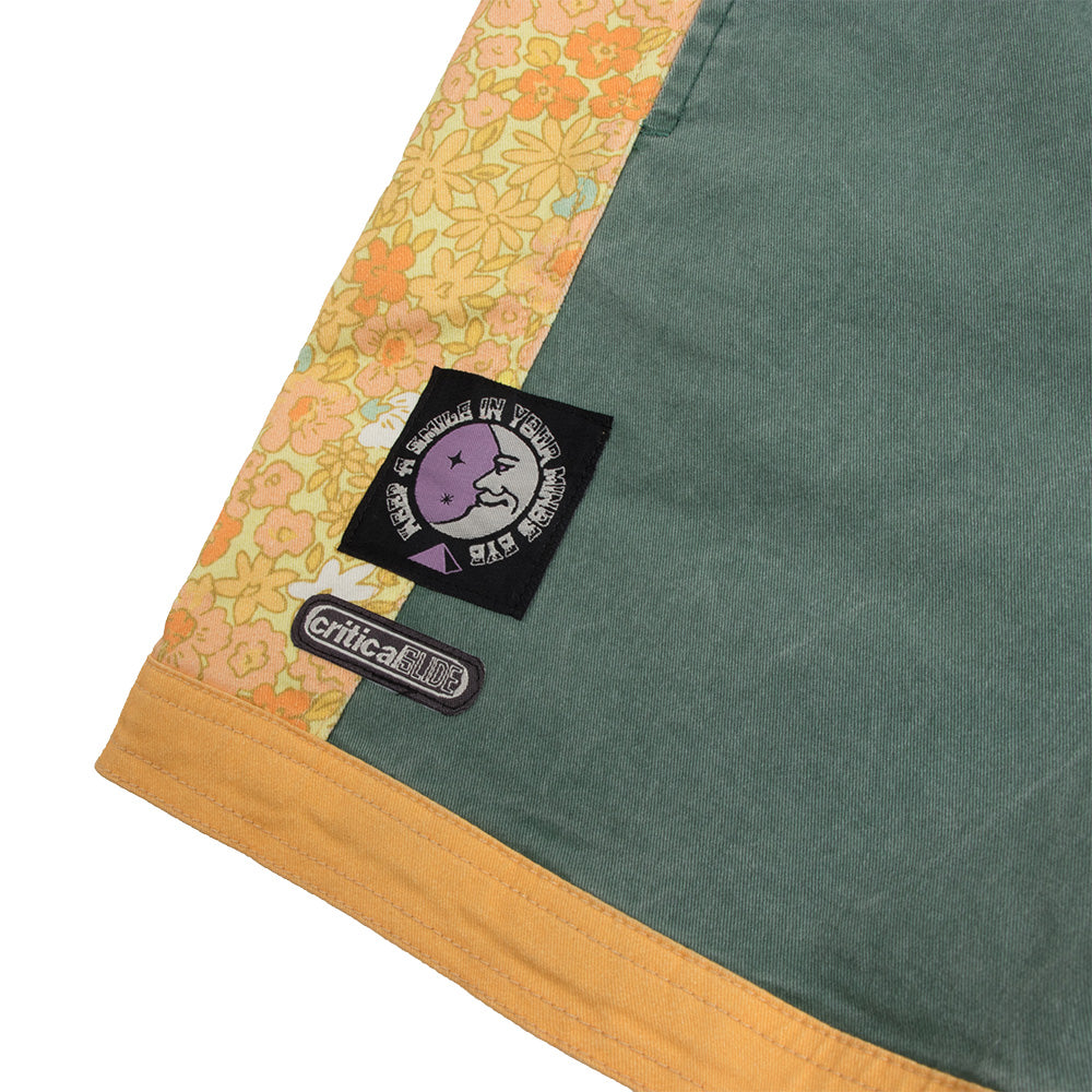Critical Slide Society Hazed Mixed Tape Mens Boardshorts, Dusty Green, view 4