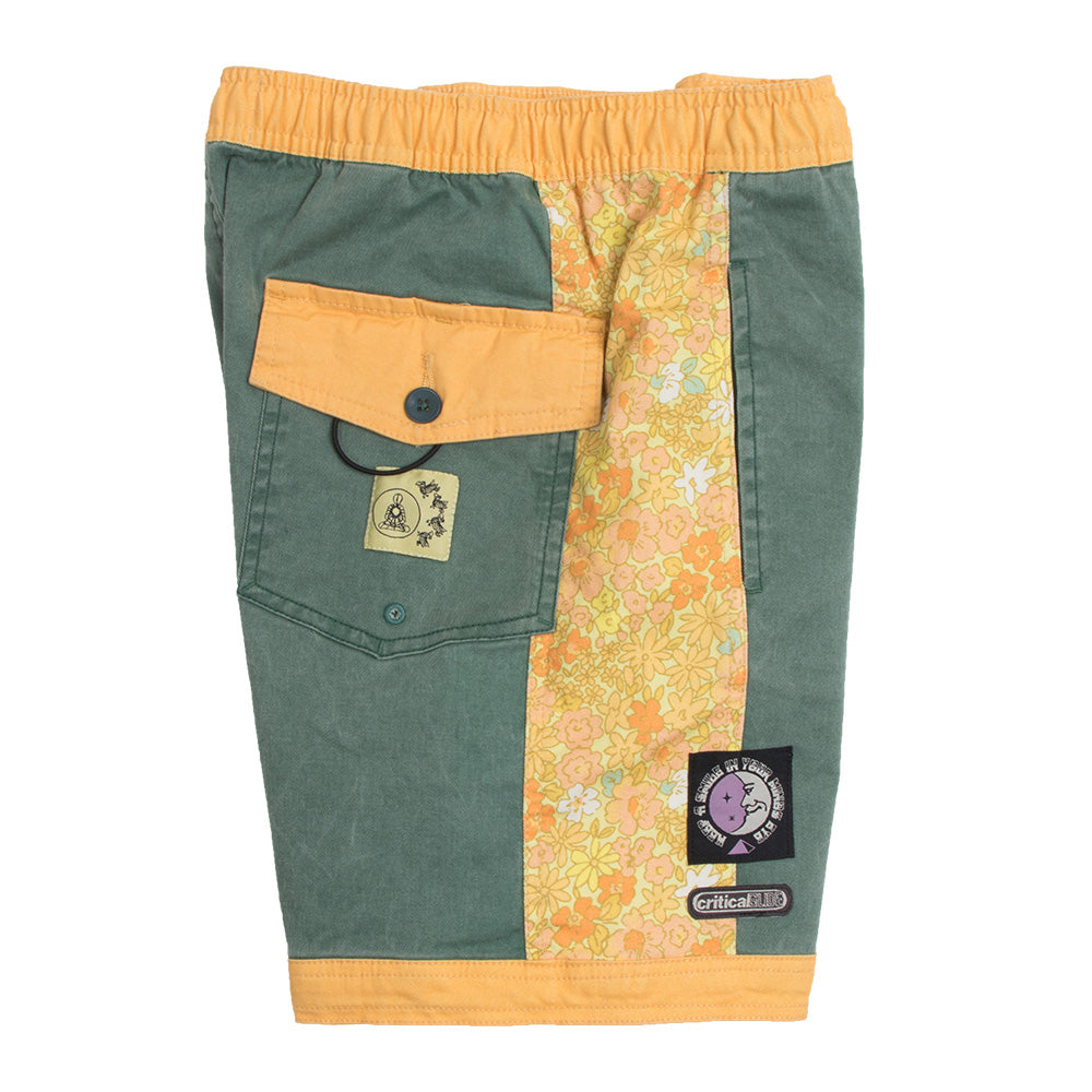 Critical Slide Society Hazed Mixed Tape Mens Boardshorts, Dusty Green, view 3