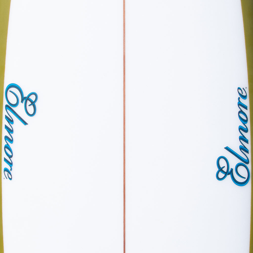 Elmore Surfboards 6'8" Pusher Surfboard, Clear/Olive Green Tint, view 2