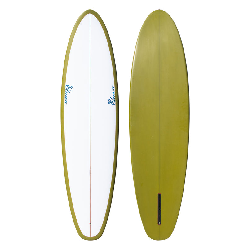Elmore Surfboards 6'8" Pusher Surfboard, Clear/Olive Green Tint