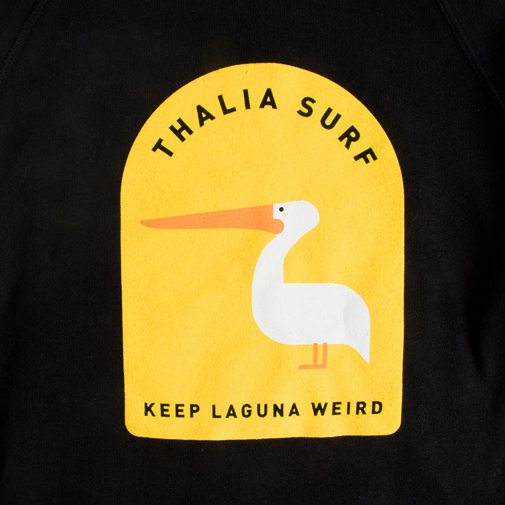 Thalia Surf Keep Laguna Weird Pullover Kids Fleece, Black, view 5
