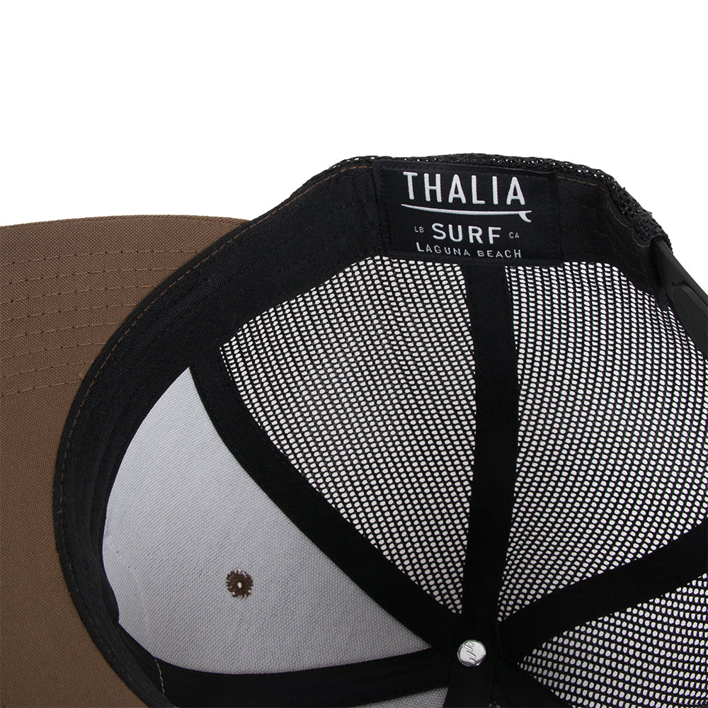 Thalia Surf Time Warp Trucker Hat, Coyote Brown/Black, view 3