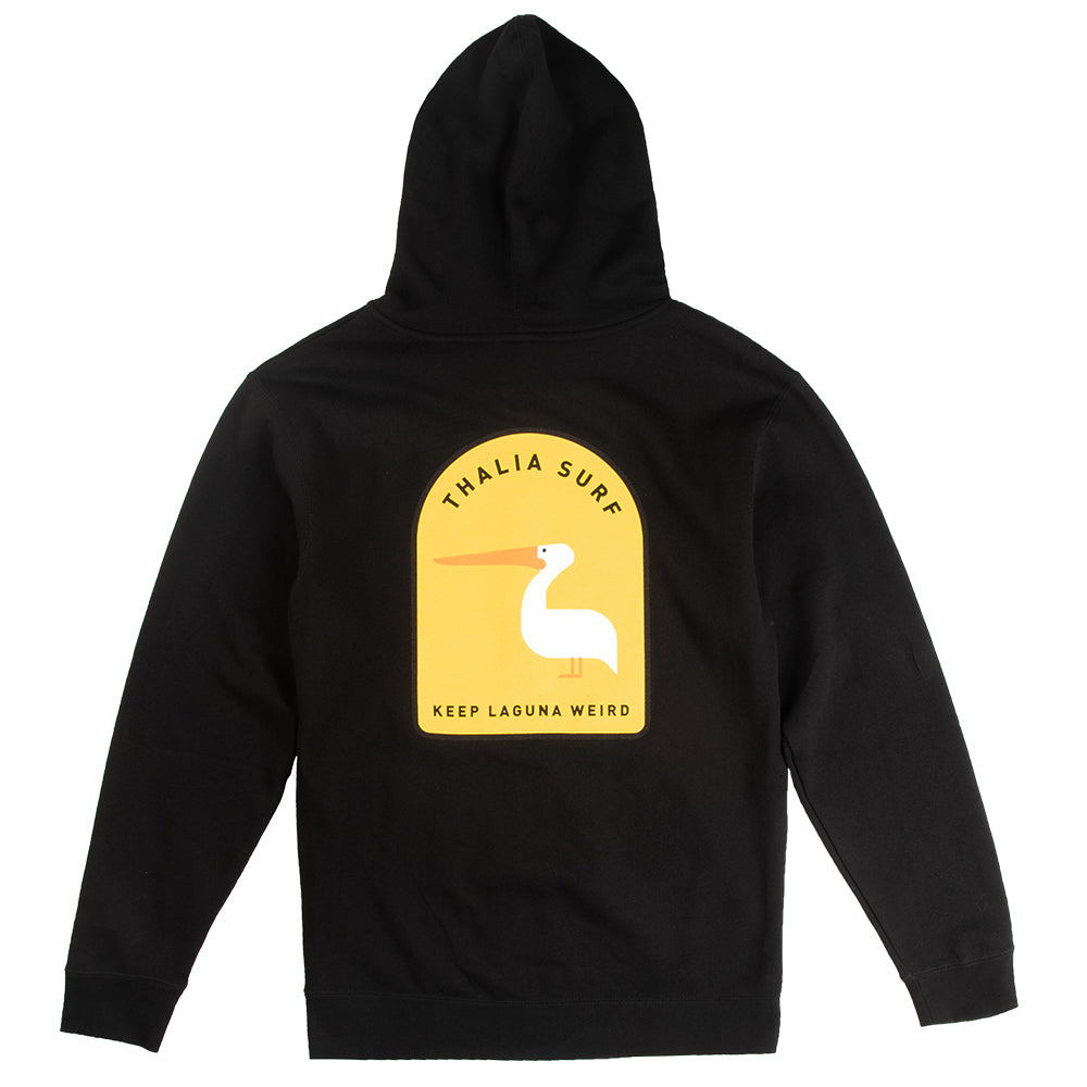 Thalia Surf Keep Laguna Weird Zip Up Mens Fleece, Black, view 2