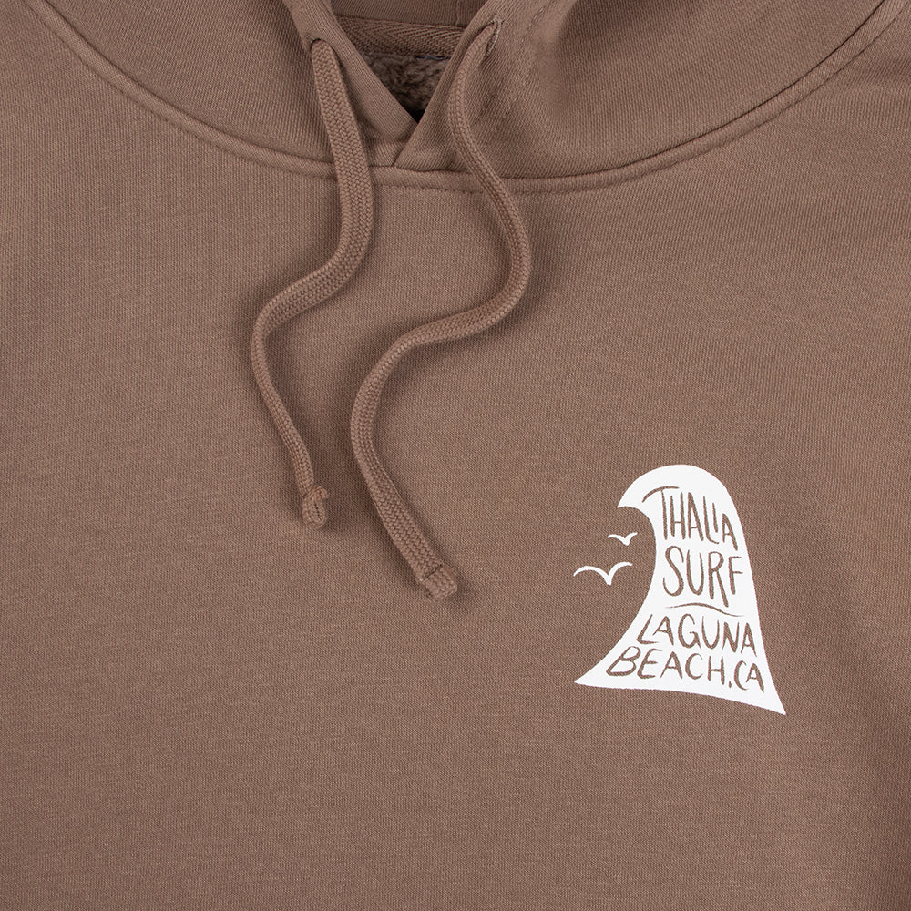 Thalia Surf Bird Barrel Pullover Hood Mens Fleece, Pigment Clay, view 4