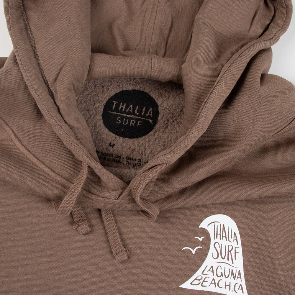 Thalia Surf Bird Barrel Pullover Hood Mens Fleece, Pigment Clay, view 3
