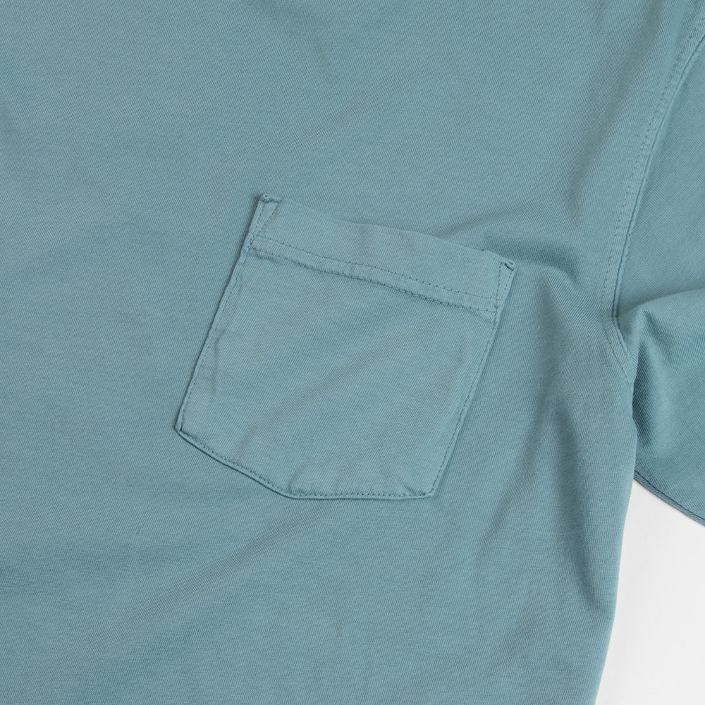 Thalia Surf Premium Vintage Washed Pocket Mens Tee, Dusty Teal, view 3