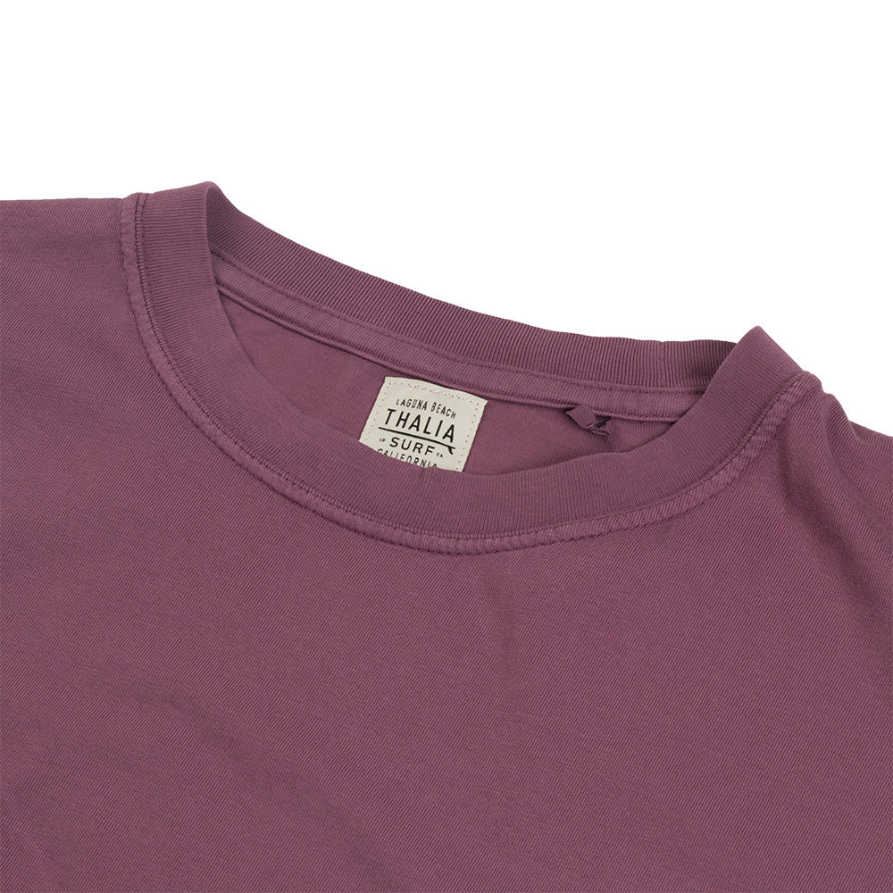 Thalia Surf Premium Vintage Washed Pocket Mens Tee, Plum, view 2