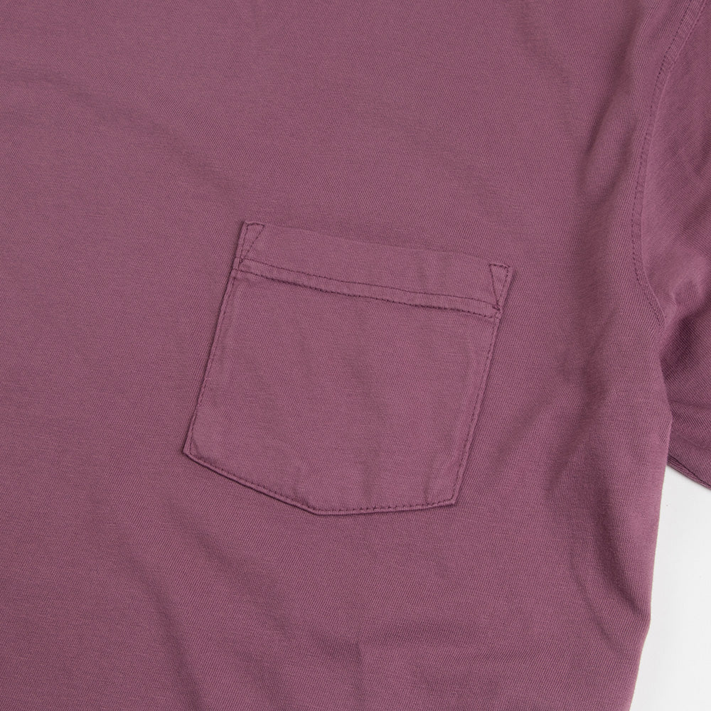 Thalia Surf Premium Vintage Washed Pocket Mens Tee, Plum, view 3