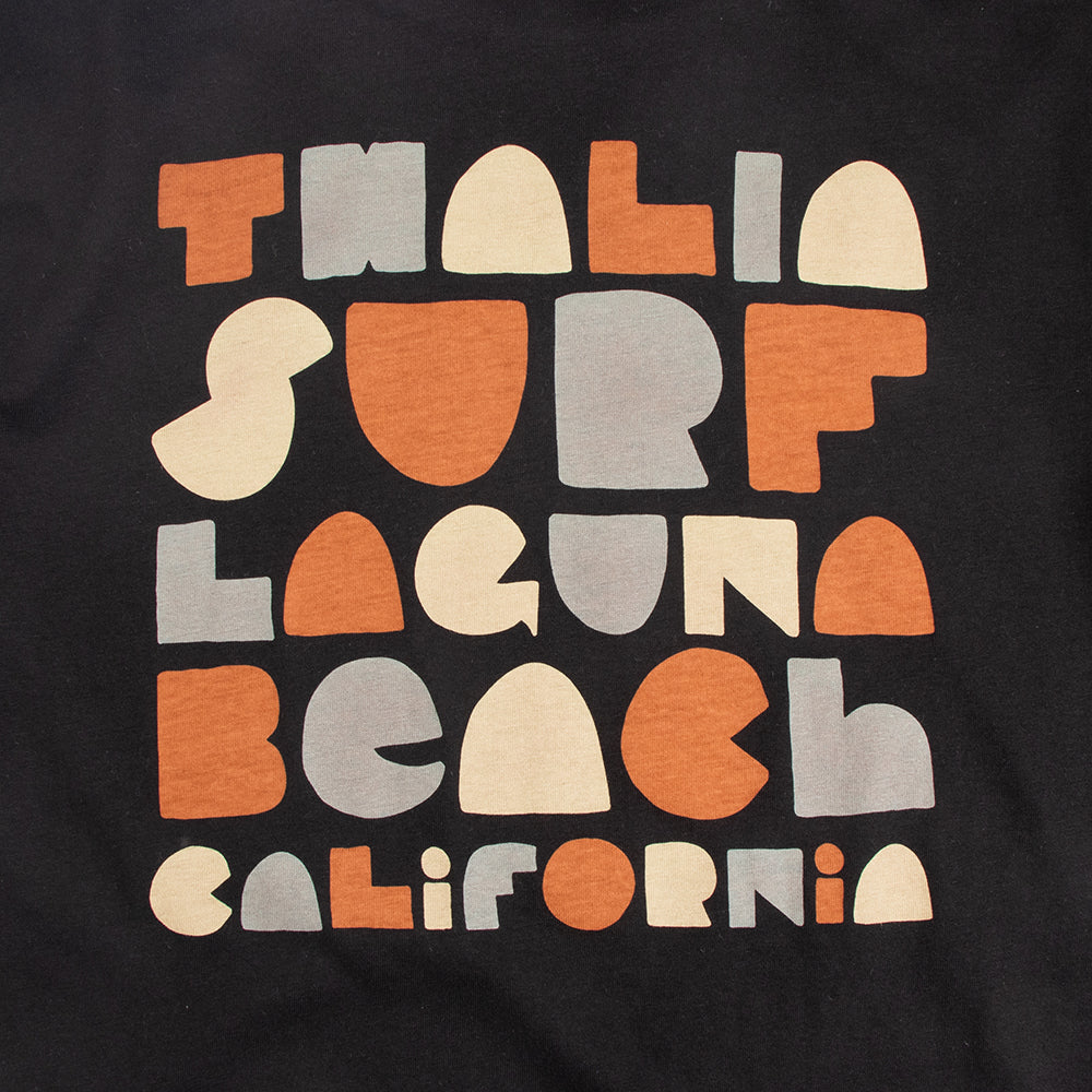 Thalia Surf Lady Pac Man Womens Tee, Black, view 5
