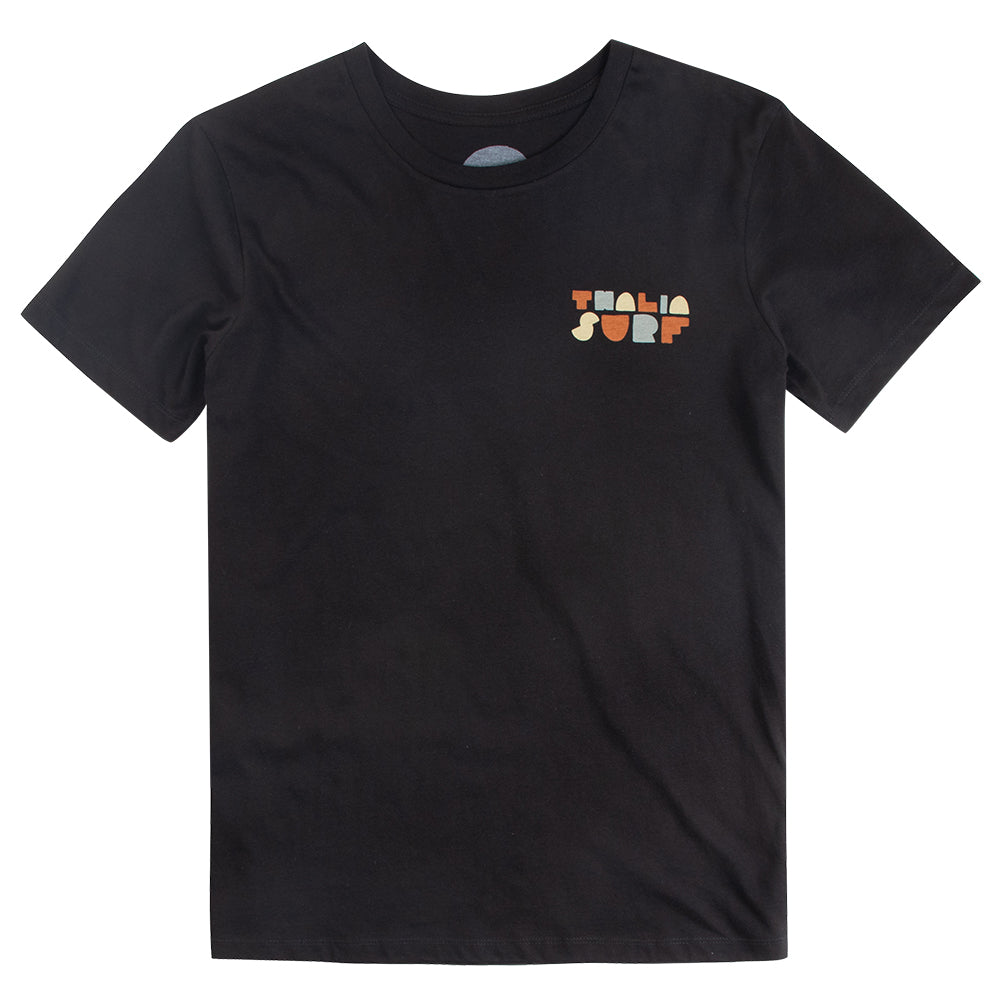 Thalia Surf Lady Pac Man Womens Tee, Black, view 3