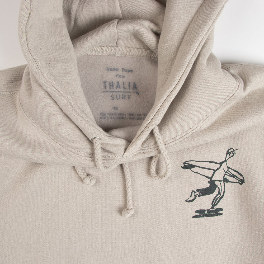 Thalia Surf x Russ Pope Skater Mens Fleece, Smoke, view 3
