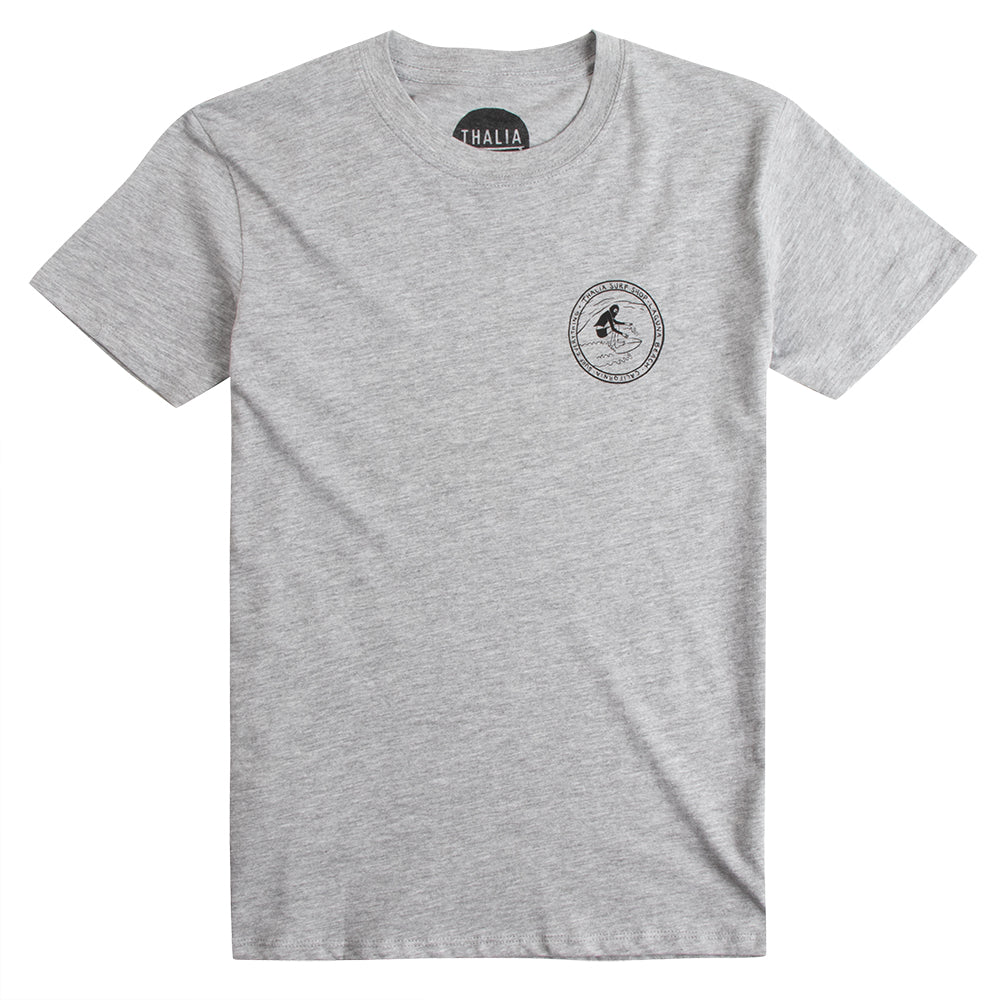 Thalia Surf Wiggle Toes Kids Tee, Athletic Gray, view 2