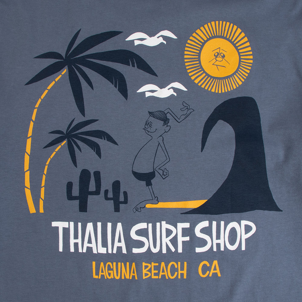 Thalia Surf x Yusuke Mens Longsleeve Tee, Blue Horizon, view 4