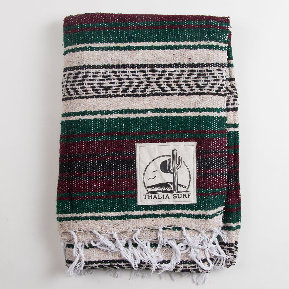 Thalia Surf Baja Beach Blanket, Burgundy/Green/Tan, view 2