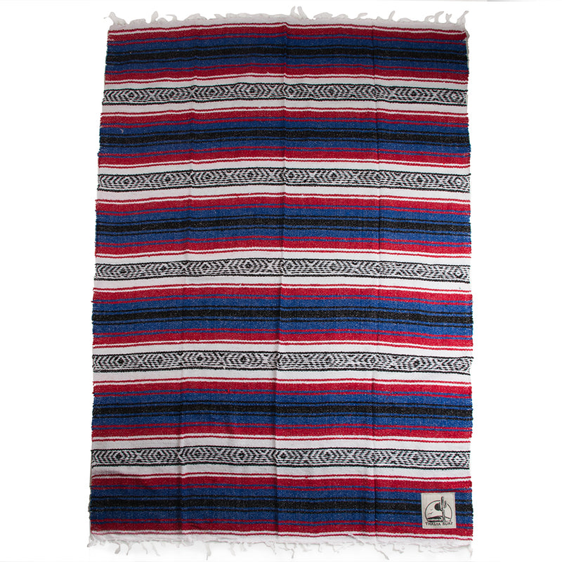 Thalia Surf Baja Beach Blanket, Red/White/Blue