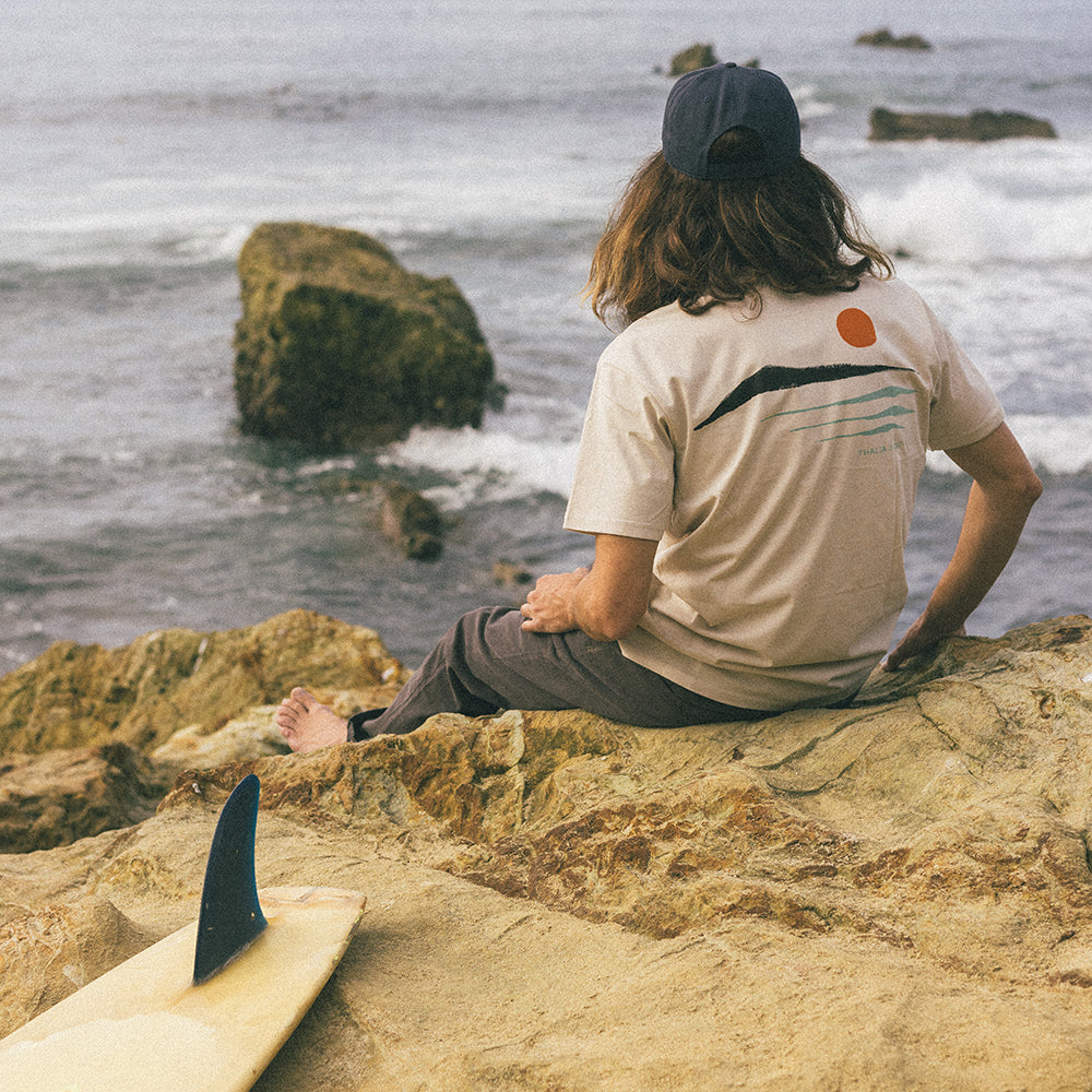 Thalia Surf Baja Del Sol Mens Tee, Bone, view 3