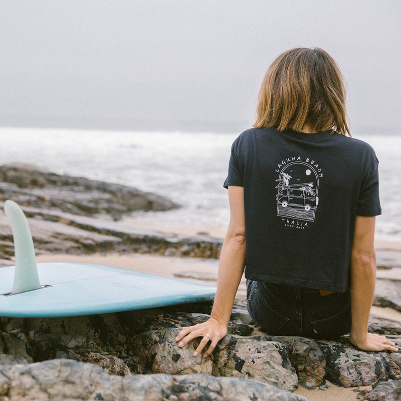 Thalia Surf Bus Trim Cropped Womens Tee
