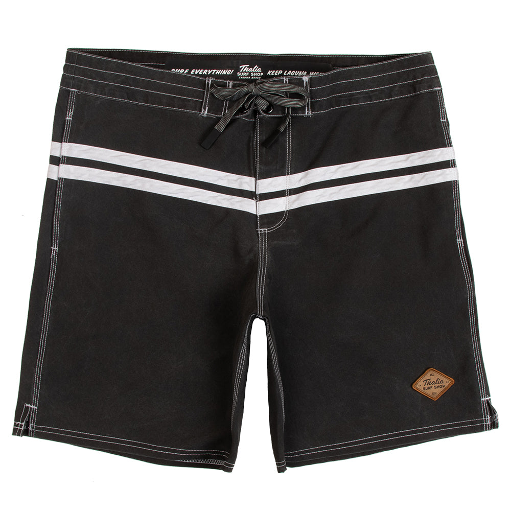 Thalia Surf Ford Comp Mens Boardshorts | Black White Trunks