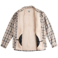 Thalia Surf Driftwood Sherpa Lined Mens Jacket, OFF WHITE