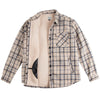 Thalia Surf Driftwood Sherpa Lined Mens Jacket, OFF WHITE