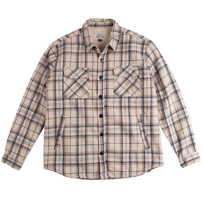 Thalia Surf Driftwood Sherpa Lined Mens Jacket, OFF WHITE