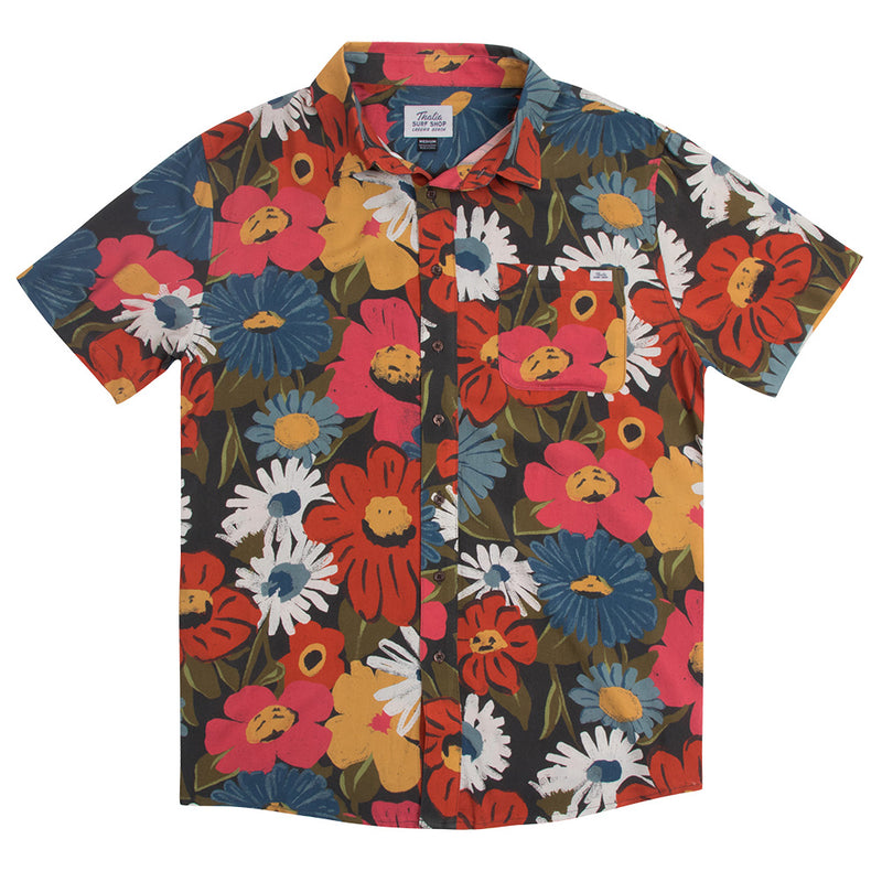 Thalia Surf Flora Mens Shirt, Blue