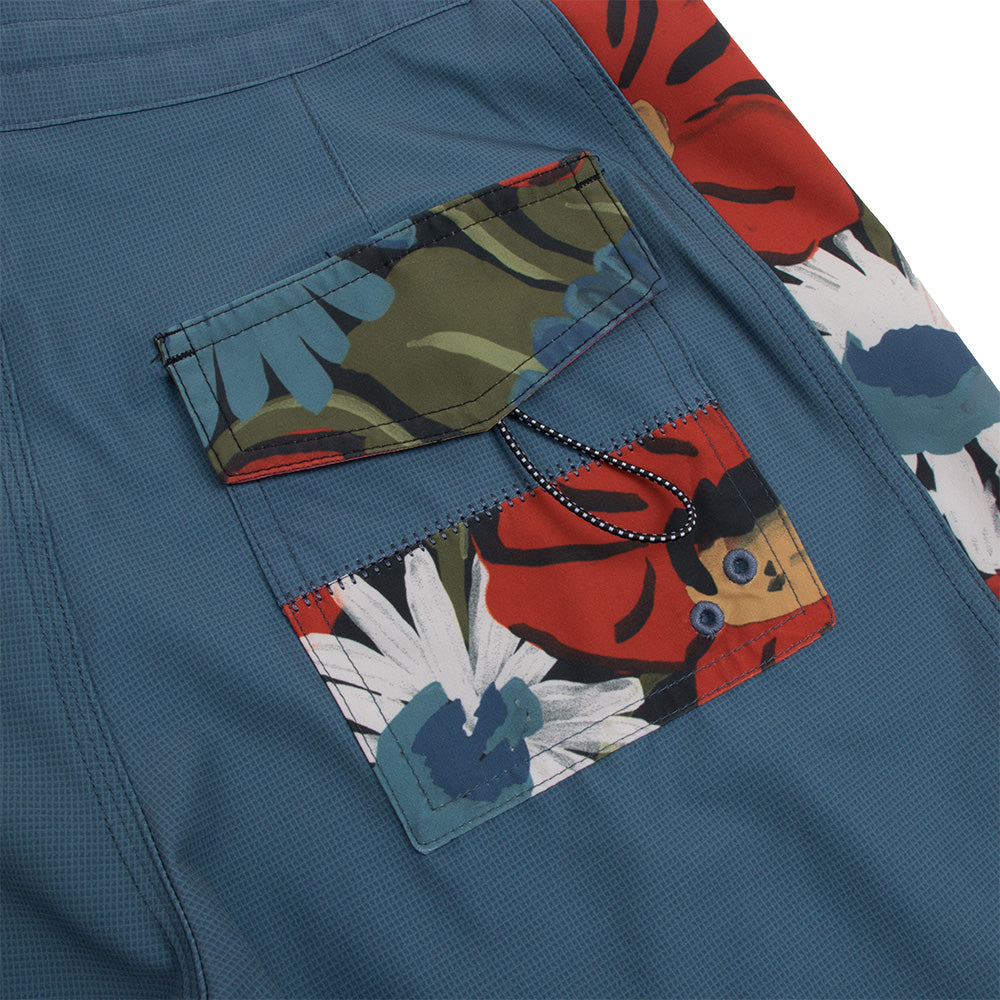 Thalia Surf Flower Panel Mens Boardshorts, Blue, view 7