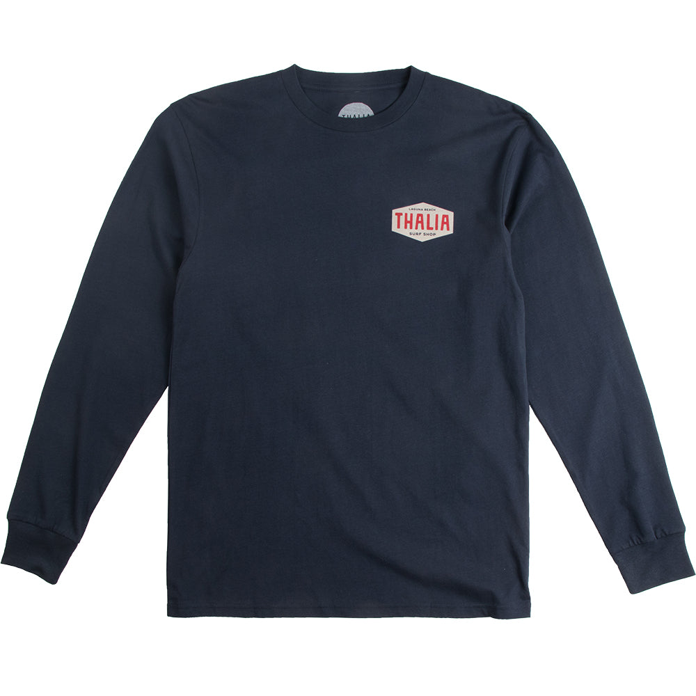 Thalia Surf Monterey Longsleeve Mens Tee, Navy Blazer, view 2