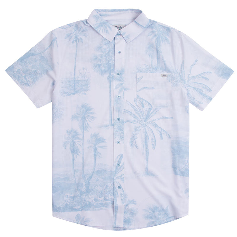 Thalia Surf Palms Mens Shirt, White