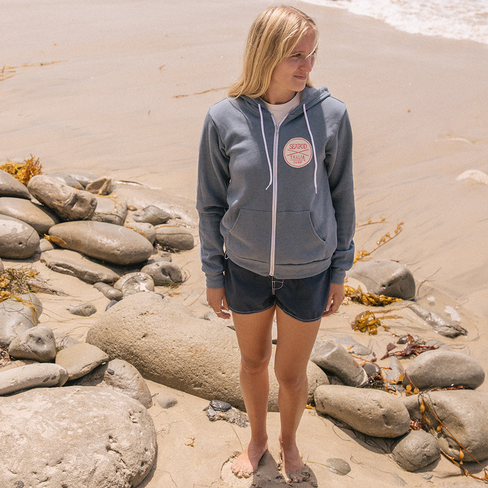 Seapod x Thalia Surf Sunset Zip Up Womens Fleece