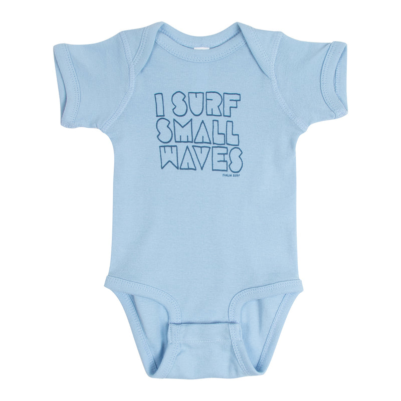 Thalia Surf Small Waves Infant Onesie, Light Blue