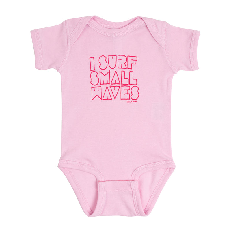 Thalia Surf Small Waves Infant Onesie, Pink