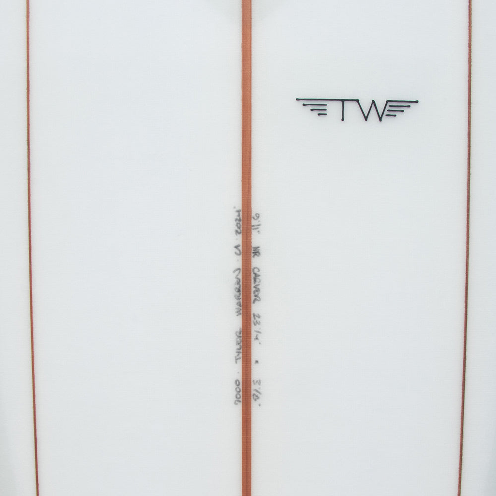 Tyler Warren 9'11" NR Carver Surfboard, Volan/ Clear, view 2