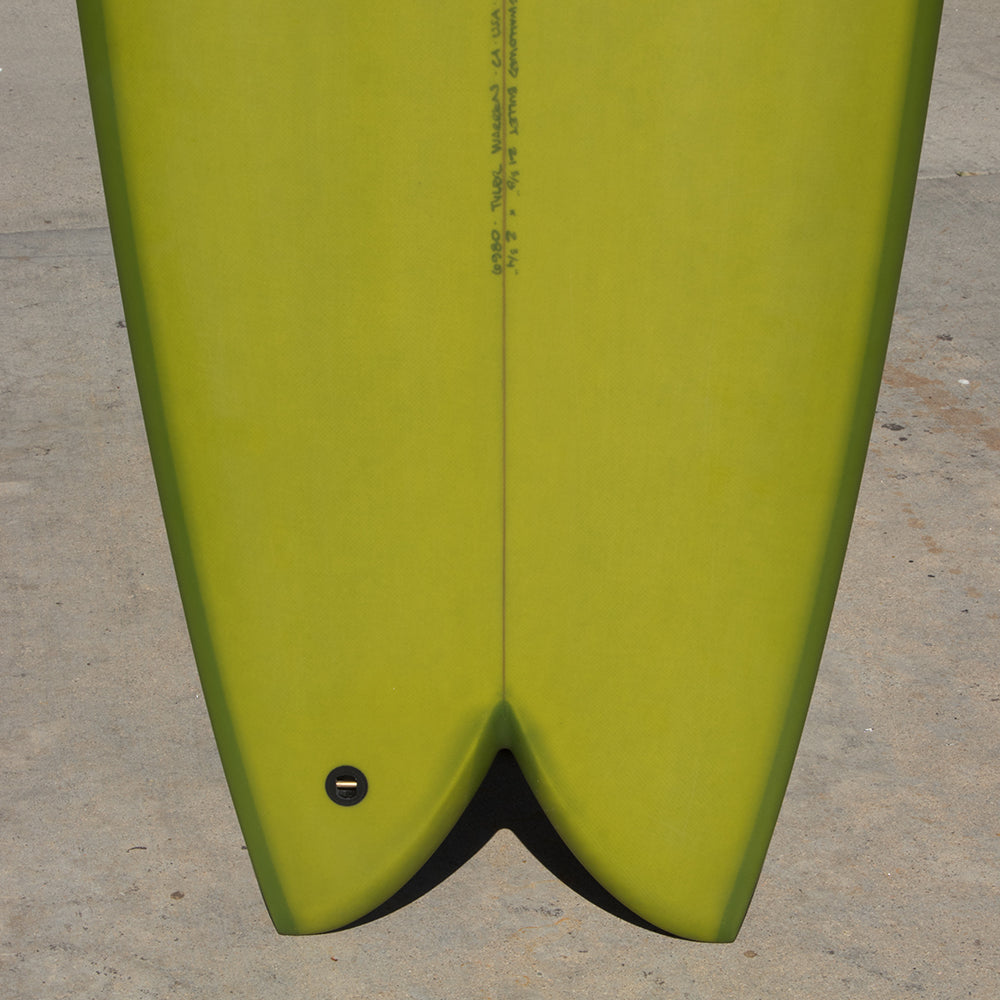 Tyler Warren 5'11" Swallowed Bullet Surfboard, Green, view 3