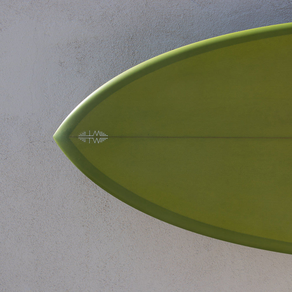 Tyler Warren 5'11" Swallowed Bullet Surfboard, Green, view 4