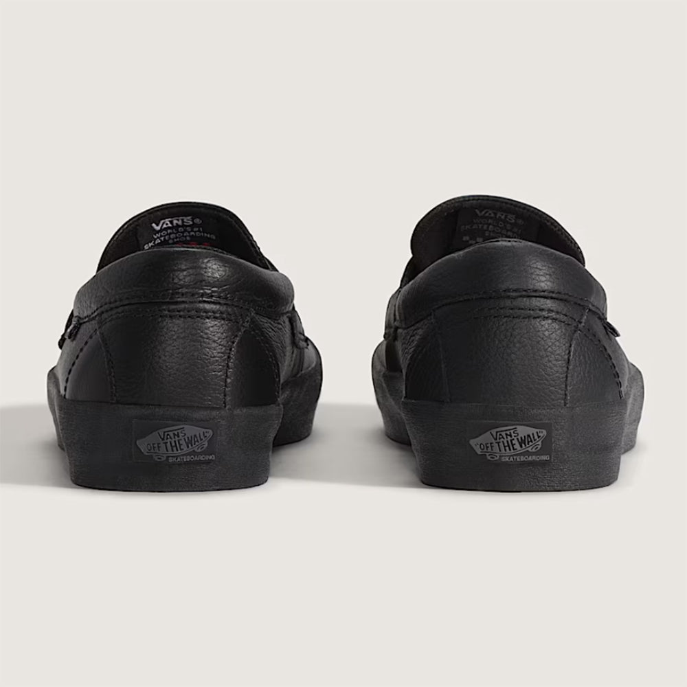 Vans Skate Loafer Mens Shoes, (Leather) Black/Black, view 4