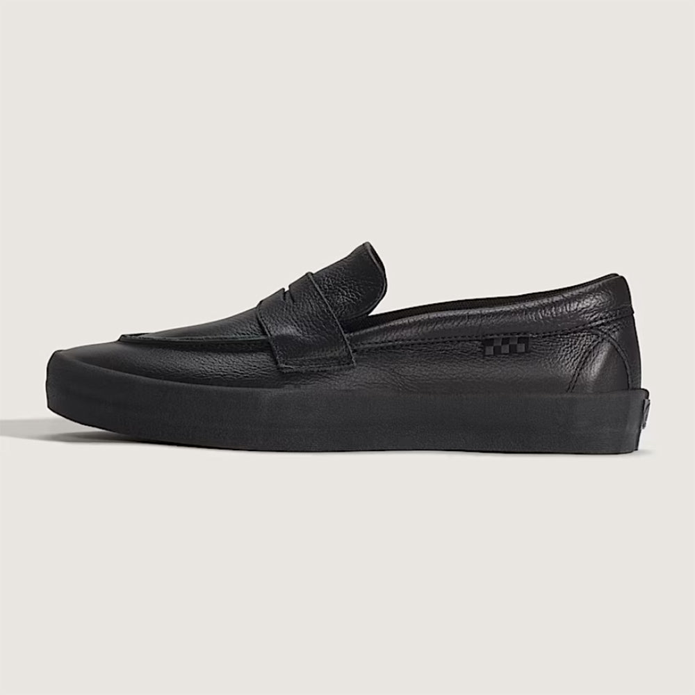 Vans Skate Loafer Mens Shoes, (Leather) Black/Black, view 2