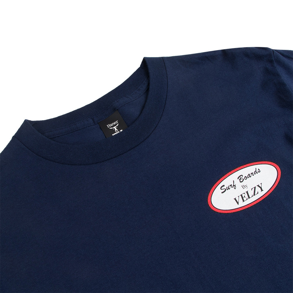 Velzy Surfboards Oval Tee | Classic Surf Pioneer Heritage Shirt