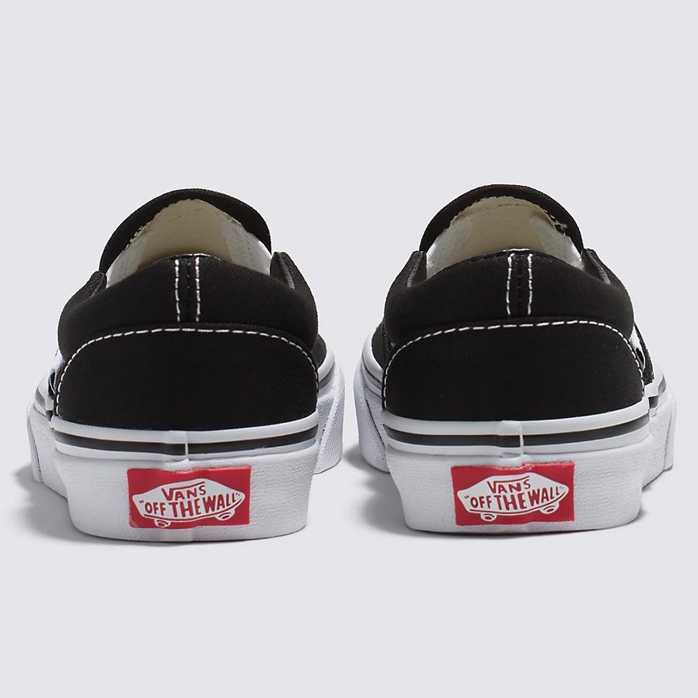 Vans Classic Slip-On Kids Shoes, Black/White, view 3