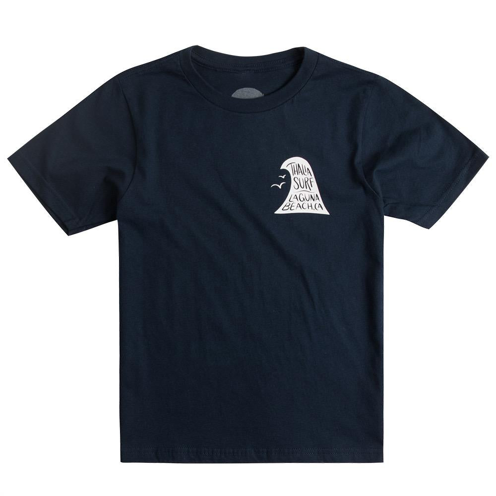 Thalia Surf Bird Barrel Kids Tee, Navy Blue, view 2