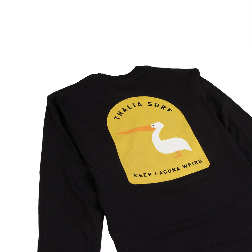 Thalia Surf Keep Laguna Weird Mens Longsleeve Tee, Black, view 3