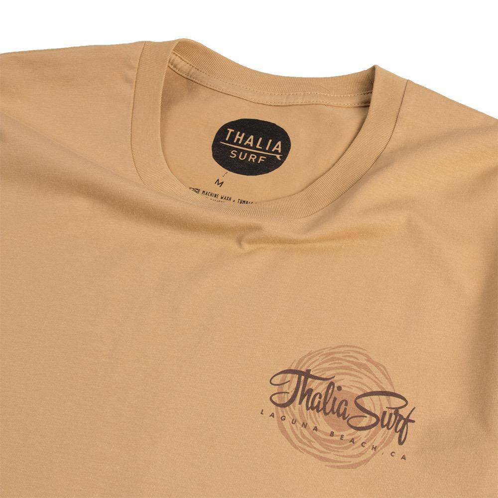 Thalia Surf Out Front Mens Tee, Vintage Gold, view 3