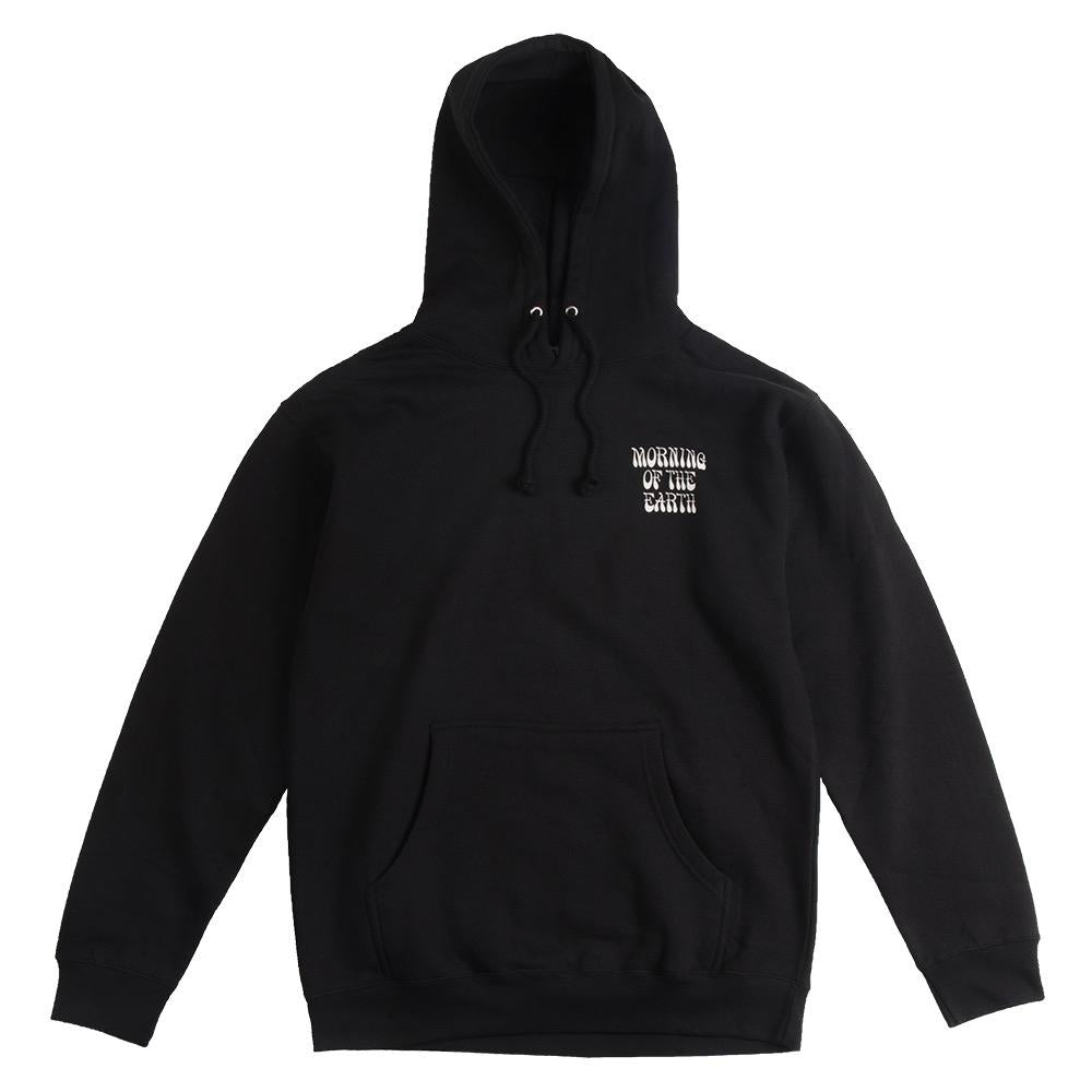 Morning Of The Earth Cutback Pullover Hood Mens Fleece, Black, view 2