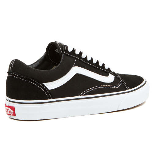 Vans Classics Old Skool Mens Shoes, Black/White, view 3