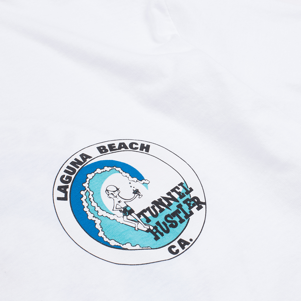 Tunnel Hustler Laguna Beach Mens Classic Tee, White, view 3