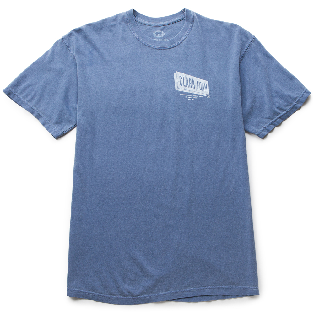 Clark Foam Mens Classic Tee, Blue, view 2